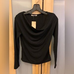 CRKO Korean Brand basic long sleeve top in black color Size Small NWT